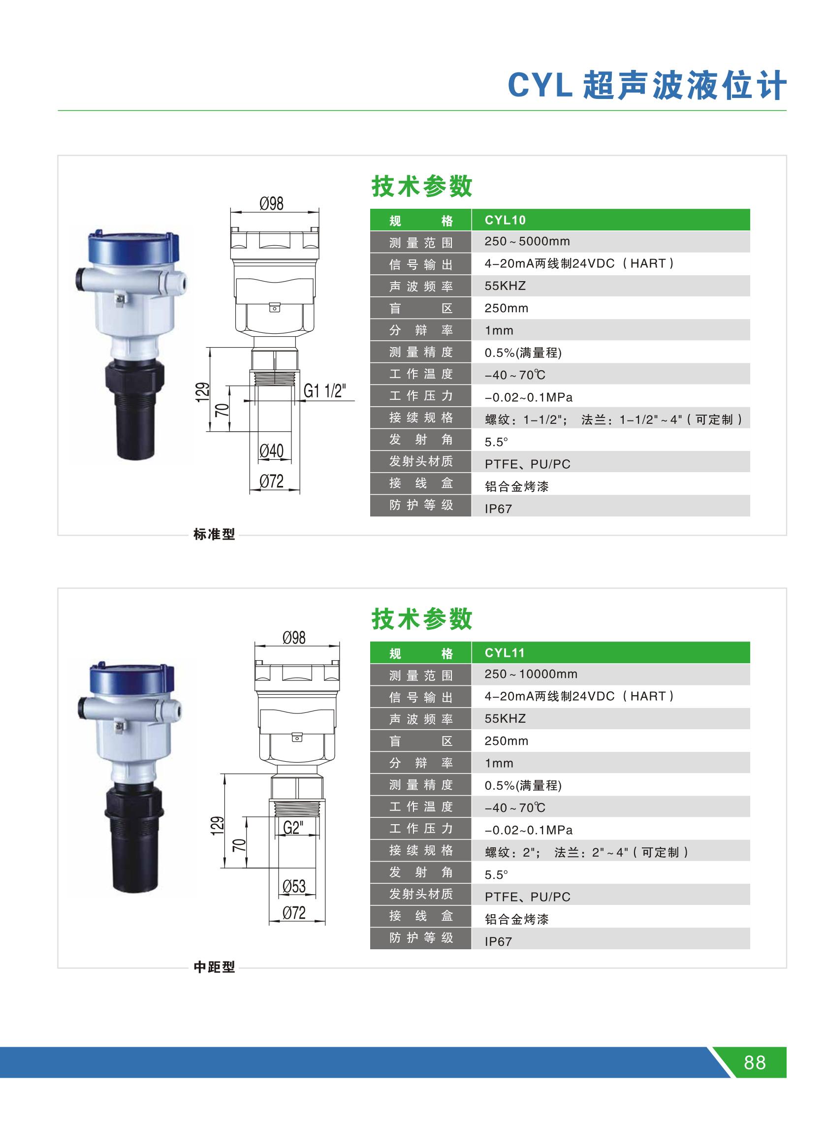 CYL Ultrasonic Level Meter Low Gravity Sewage Control