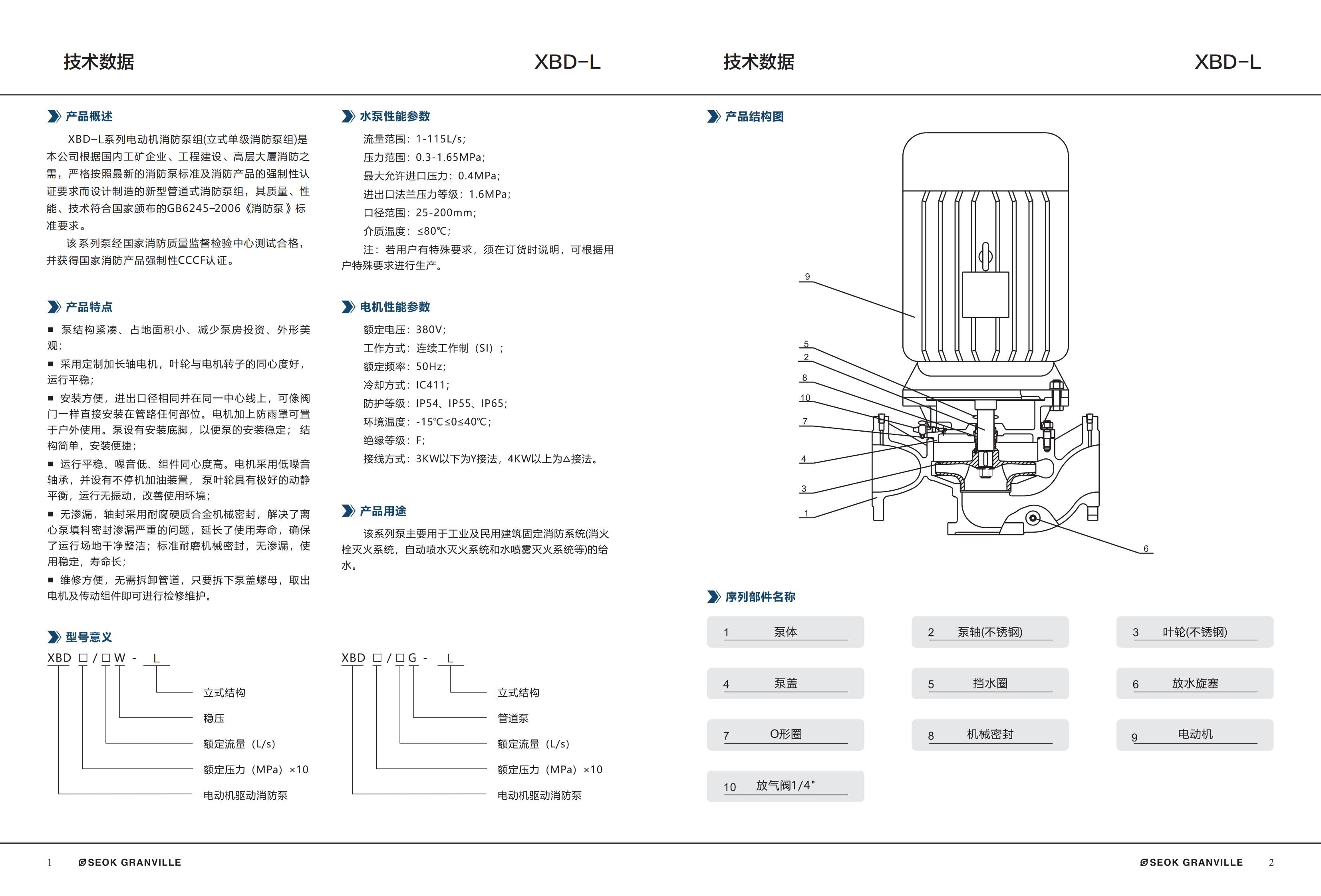 Fully automatic fire stabilized water supply equipment XBD3.0/1.5W-L control cabinet, one control and two control