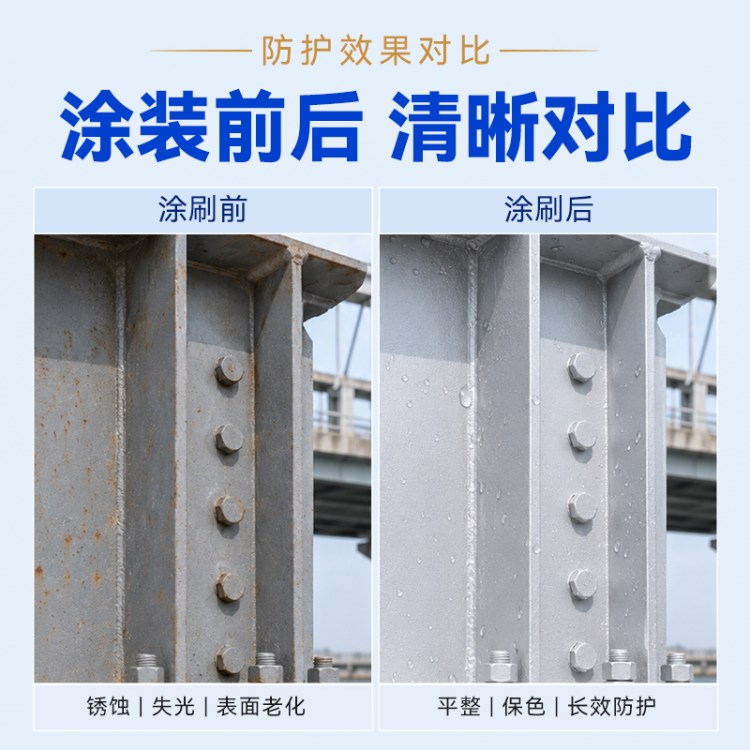双组份氟碳面漆耐腐蚀酸碱铁塔储罐户外重工钢结构水性重防腐涂料