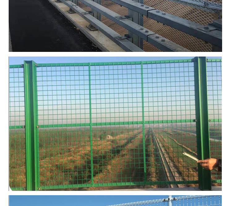 Bridge anti falling and anti throwing mesh Galvanized spray plastic anti throwing mesh Dipped plastic isolation wire mesh