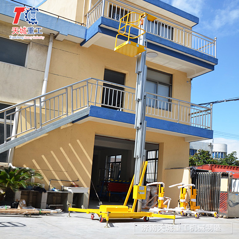 Tiancheng aluminum alloy mobile lifting platform full-automatic Aerial work platform Source manufacturer supports customized multi column