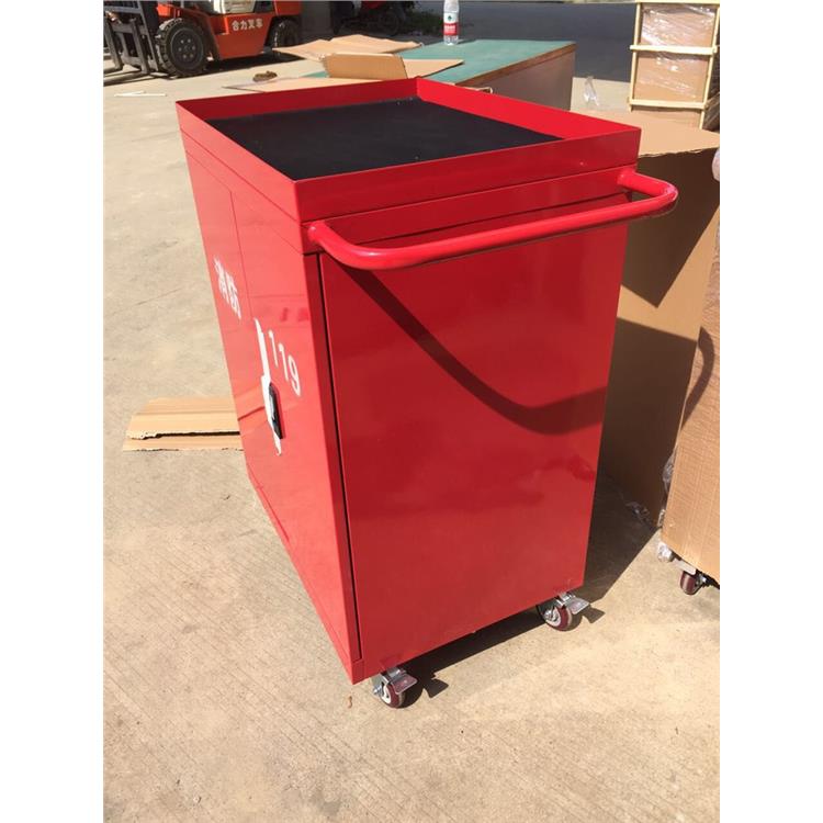 Fire mini equipment mobile cabinet Langgu electrostatic spray plastic universal wheel brake support customization