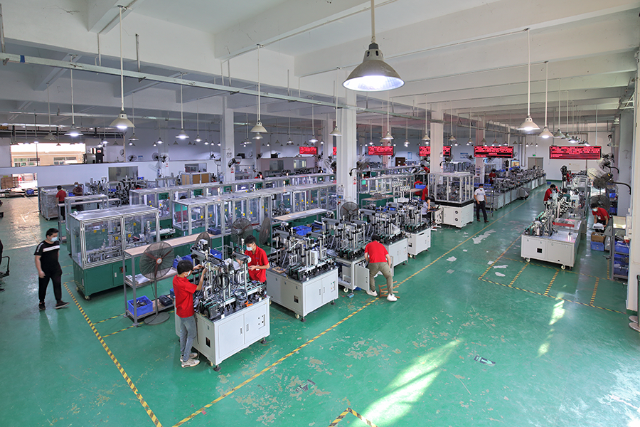 Motor rubber cover assembly production line - fully automated end cover production equipment - Helix