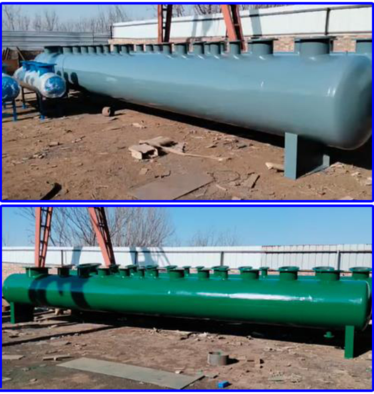 Diversion water collector Central air conditioning circulating water cooling water collector Carbon steel Q235B Q235R customized according to the diagram