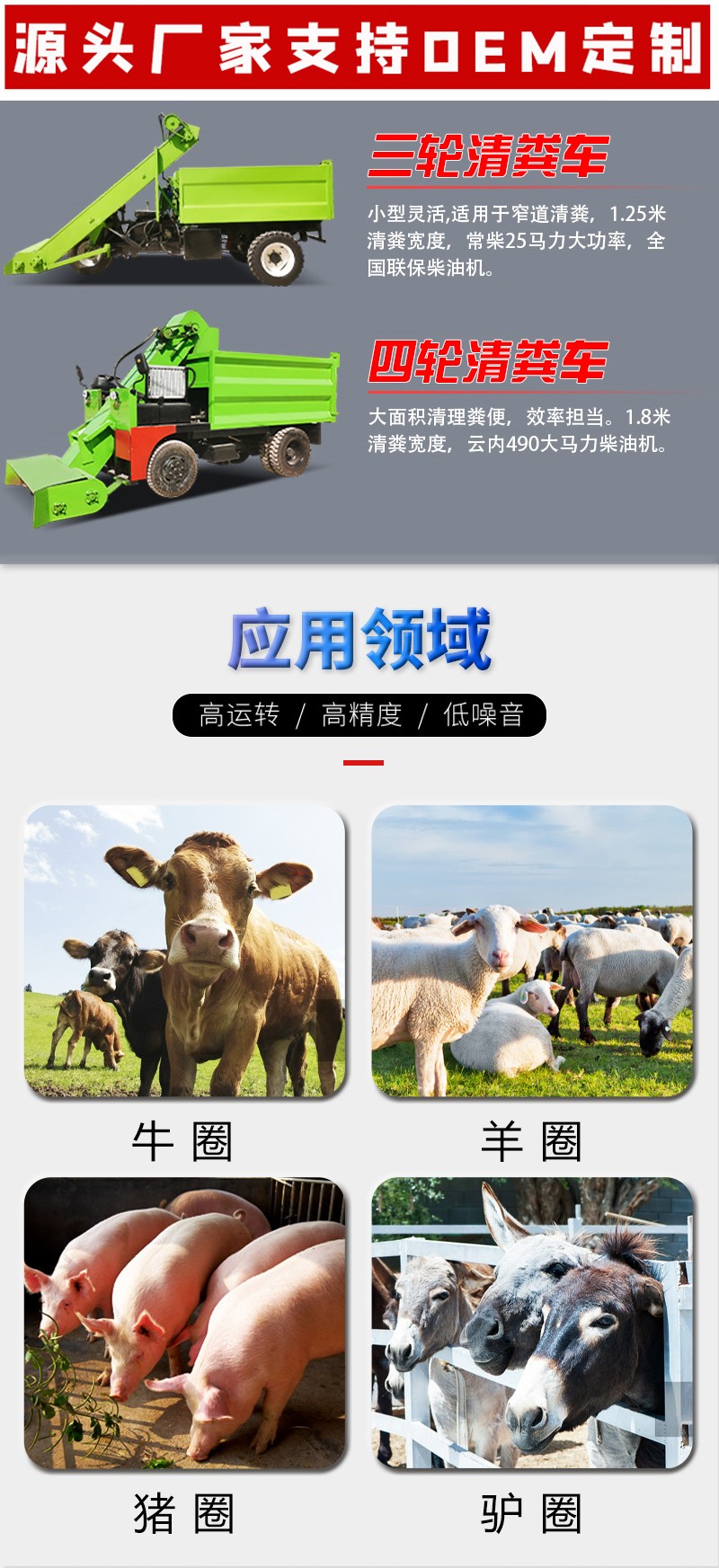 Diesel 25 horsepower cattle farm manure removal truck, dump truck, 2 cubic meters of manure removal machine, self-propelled manure removal machine