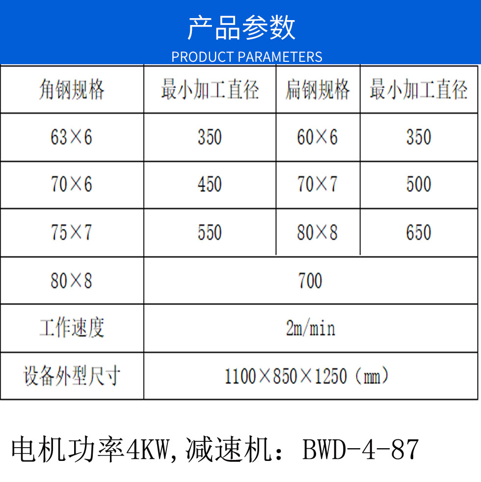 The angle steel coiling machine is an ideal equipment for processing high-speed rail guardrails, which divides angle steel inner and outer coils